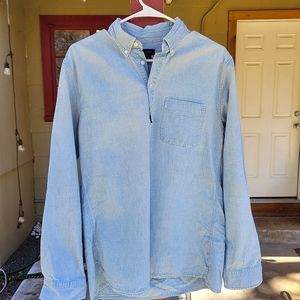 Jcrew chambray popover shirt